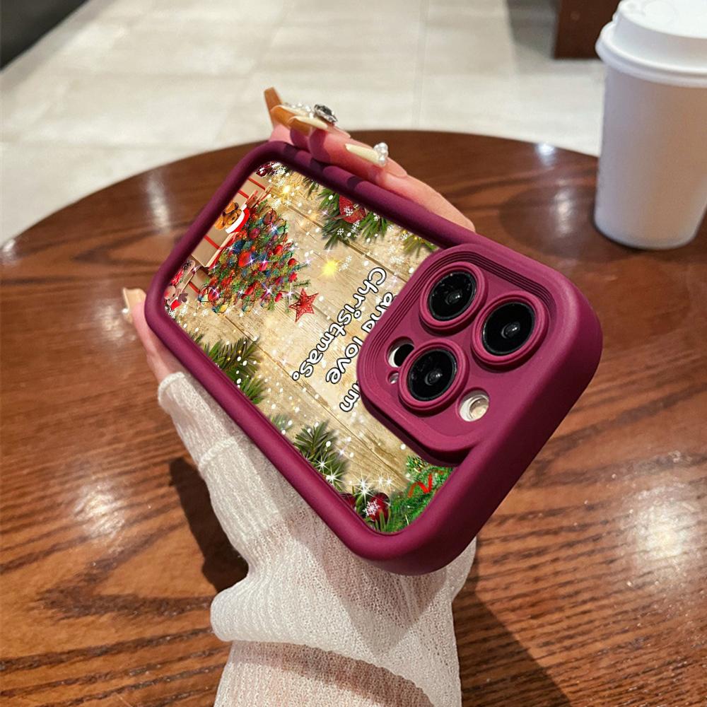 N114 Веселого Рождества desig art С Новым годом Мягкие чехлы для телефонов Angel Eyes для iPhone 16 15 14 13 11 Pro Max 8 7 6s Plus 12 XR XS Max Противоударный чехол