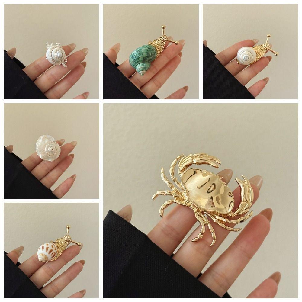Jewelry Accessories Ocean Animal Ring Korean Style Bohemia Finger Ring Shell Snail Ring Friend