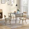 Four Person Drop Leaf Dining Table Grey