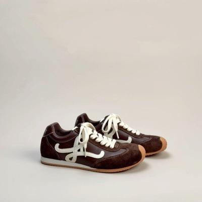 Ретро универсальная спортивная женская осенняя новая модная повседневная белая обувь на толстой подошве