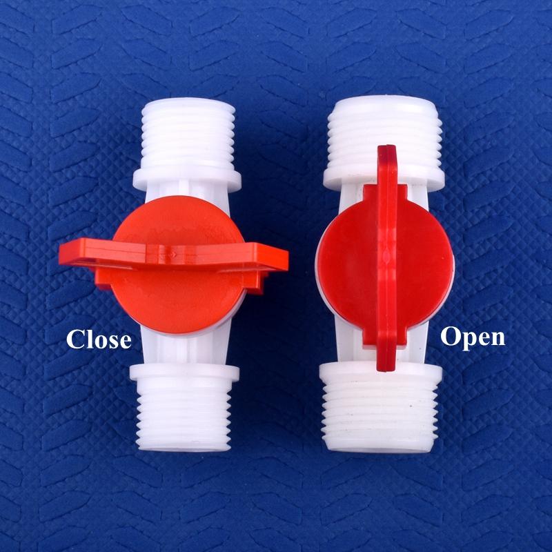 5 шт./лот G1/4" ~G1" наружная резьба POM шаровой клапан равного/редукционного диаметра клапан аквариумный бак адаптер домашний сад капельный полив шланг клапан