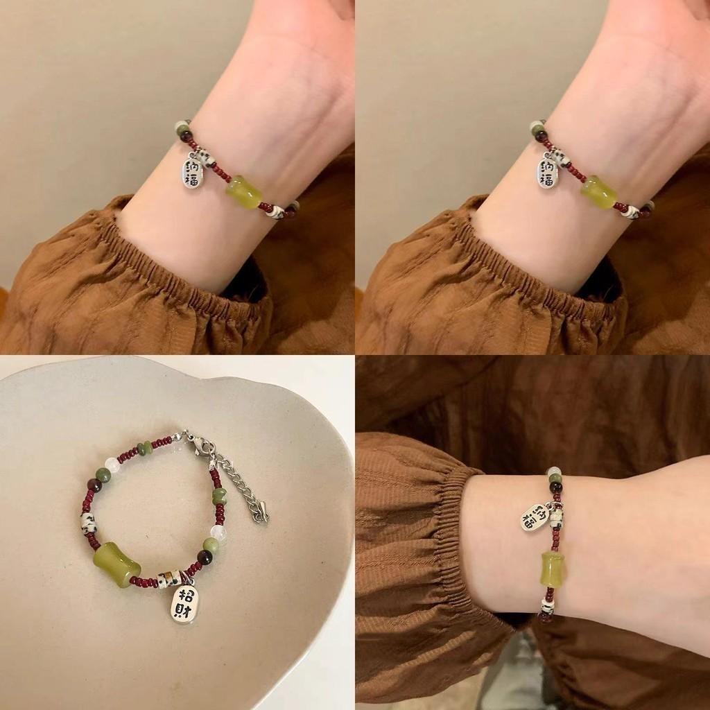 Модный стеклянный браслет с бусинами для женщин, уникальный дизайн лета 2024 года