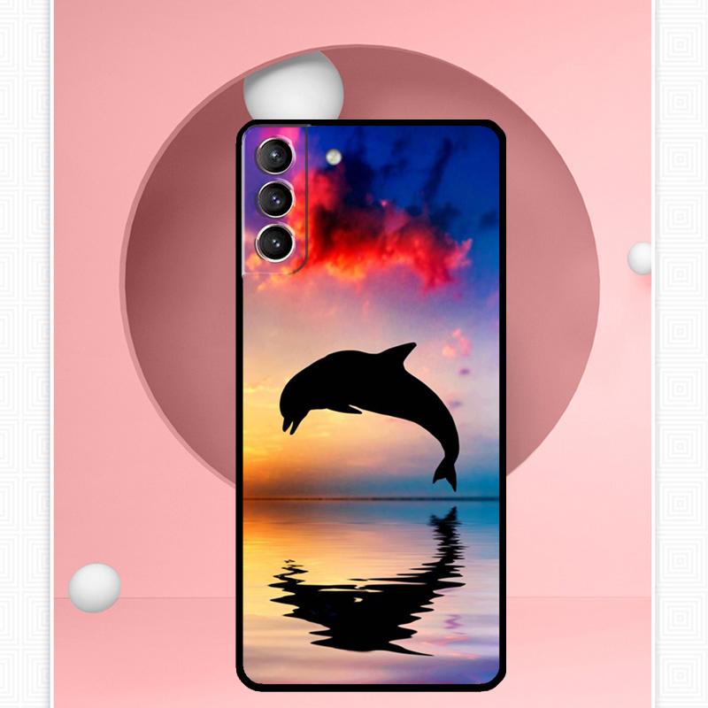 Animal Dolphin Case For Samsung Galaxy S25 Ultra S21 S22 S23 S24 Ultra S9 S10 S20 Plus S25 FE Cover Funda