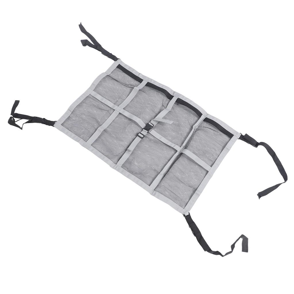 Mesh Car Roof Storage Organizer Multifunctional Double Layer Strengthen Load Bearing Ceiling Cargo Net for Truck SUV L