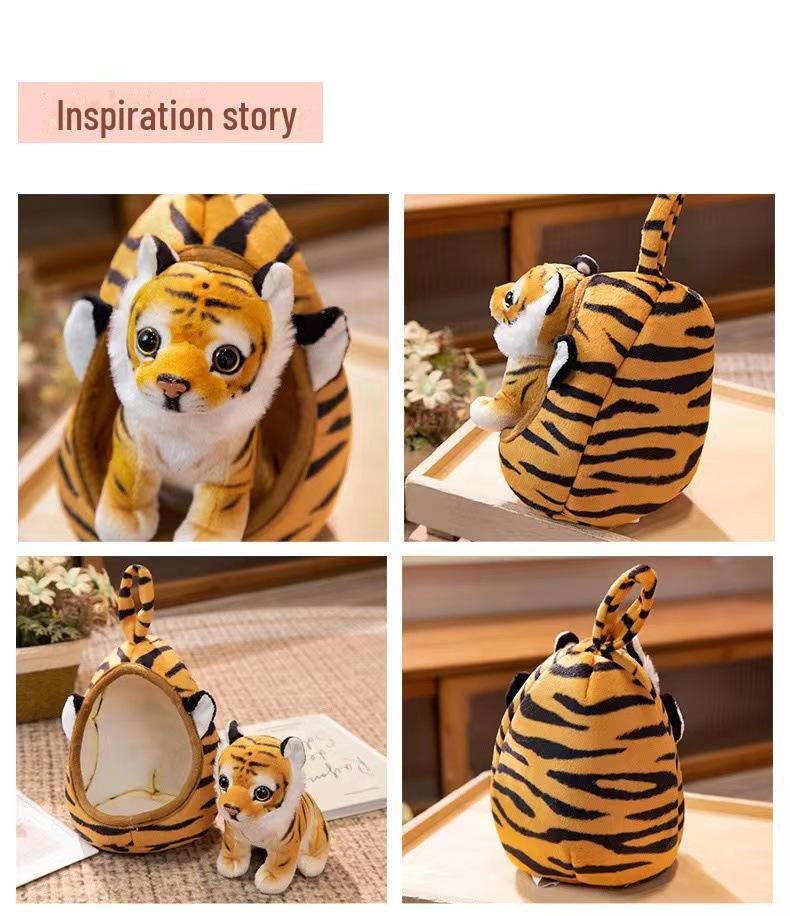 Мягкие игрушки для животных зоопарка: Куклы Тигр, Жираф, Леопард и Лев — Идеальный подарок для детей