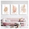 Цветная геометрическая картина на холсте, печать плакатов, настенная художественная картина для спальни, гостиной, домашнего декора, модный современный абстрактный розовый, бежевый