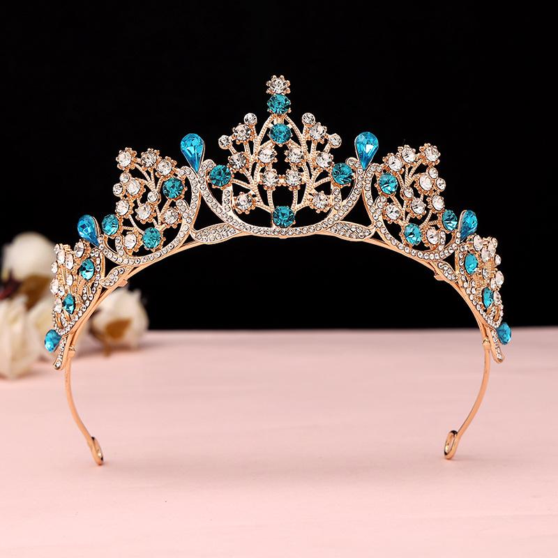 Crystal Red Princess Crown Headdress: Sweet Bridal Hair Accessory & 18th Birthday Gift