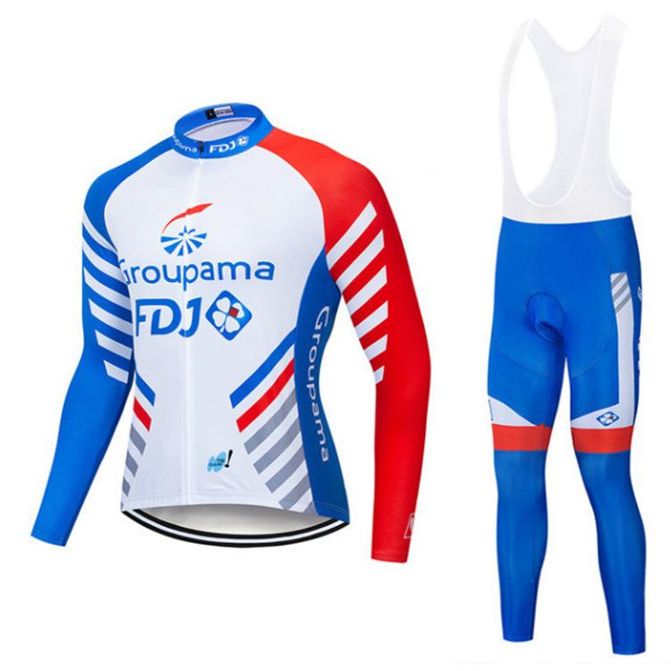 Foreign trade new team edition cycling suit, long-sleeve and long-pants set, Tour de France long-sleeve outdoor sports custom edition