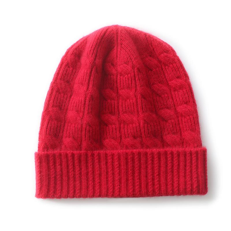 Spot women's cashmere hat soft and warm simple foreign style autumn and winter new fashion versatile casual bag head hat
