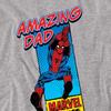 Marvel Comics Mens Amazing Dad Spider-Man Corner Box Heather Fathers Day T-Shirt