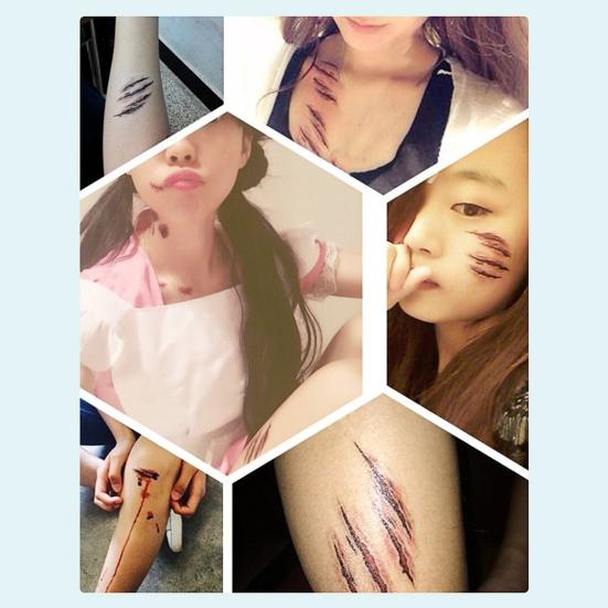 20Pcs Tattoo Stickers Realistic Fake Blood Scars Cuts Injuries Halloween Zombie Makeup Tattoo Sticker Waterproof Temporary Scar Wound Prank Props