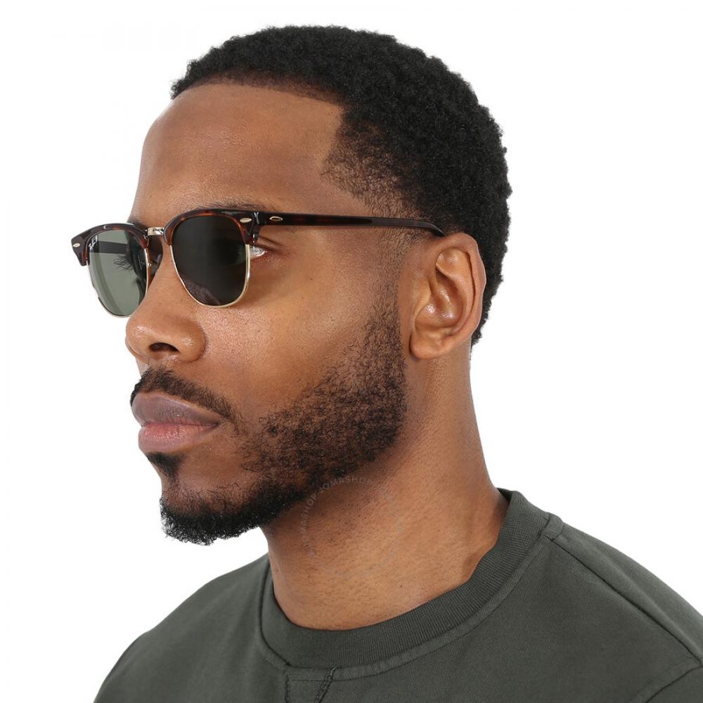 Ray Ban Clubmaster Classic Polarized Green Classic G 15 Унисекс Солнцезащитные очки RB3016 990 58 51
