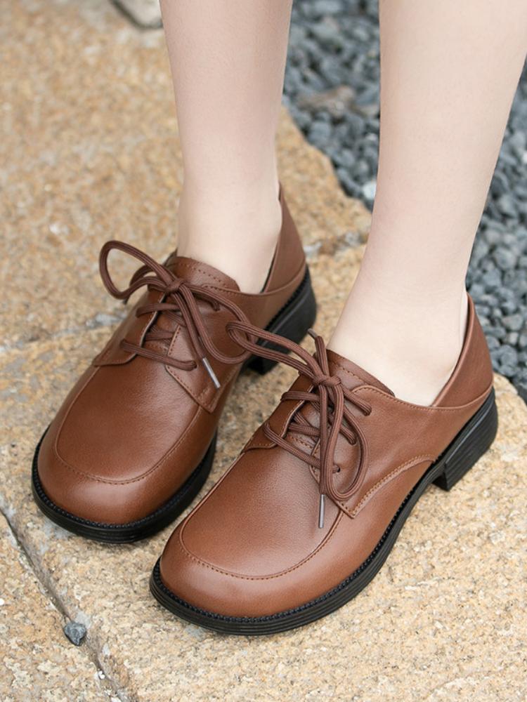 Zapatos Mujer женские оксфорды туфли на плоской подошве повседневные кожаные туфли на платформе с одним шагом модные туфли на плоской подошве со шнуровкой классические ботильоны женские