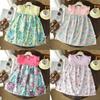 Childrens Summer Flower Print Aline Dress With Breathable Polyester For Toddler Girls