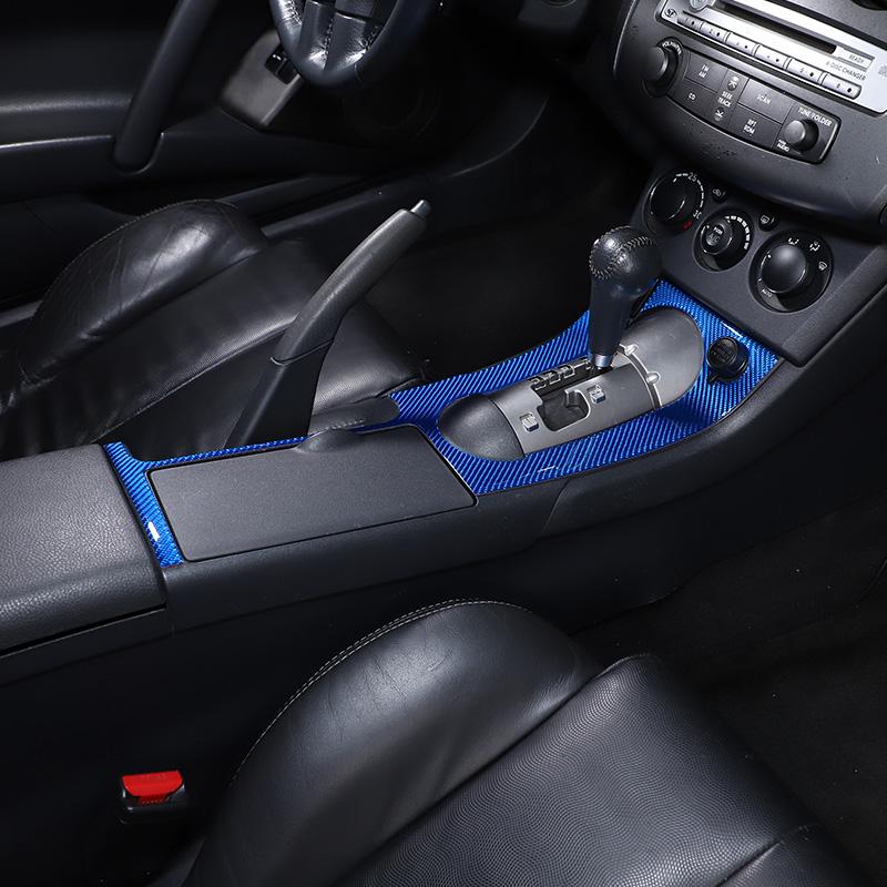 Для Mitsubishi Eclipse 2006-2011 мягкое углеродное волокно автомобильный центр управления механизмом переключения передач крышка накладка автомобиля