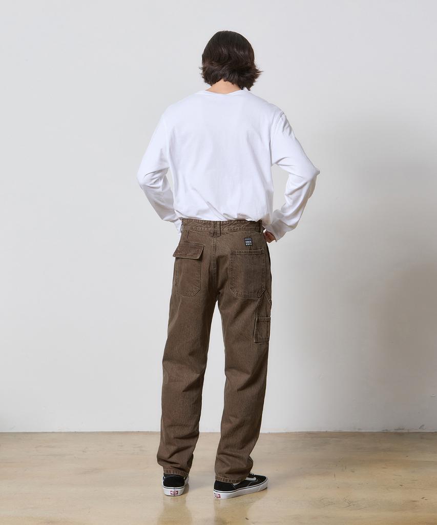 RYUL+WAI Denim Workwear Wide Pants Brown K5