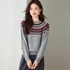 Женский свитер из 100% шерсти, вязаный узором Fair Isle
