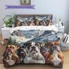 Boxer Pattern Bedding Home Decoration Birthday Gift (1 * duvet cover + 2 * pillowcase, without core)