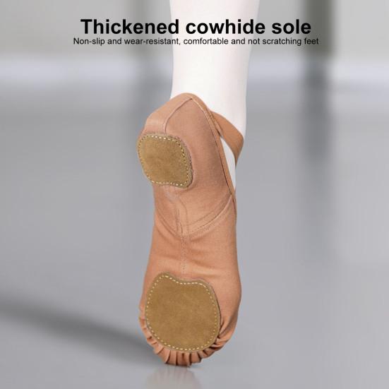 Yousheng, 1 пара балетных туфель для девочек, танцевальная обувь из эластичной ткани, мягкие дышащие, износостойкие, легкие танцевальные тапочки для малышей, обувь