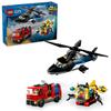 LEGO City Helicopter/Fire Engine/Submarine Combo Toy Block78Elementary School Students Vehicle Car Mini Car Pretend Play Pretend House 60462