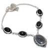 Natural Owhyee Opal, Onyx Gemstone 925 Sterling Silver Jewelry Necklace 18" R7e15