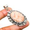 Sunstone Gemstone Handmade 925 Silver Plated Jewelry Pendant 2.27"