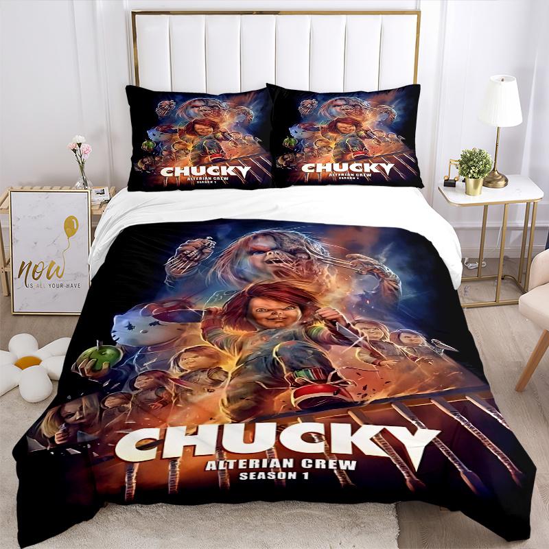 3pcs Chucky Alterian Crew Season 1 Design Printed Quilt Set Soft and Comfortable Quilt Cover for Bedroom Set .H014