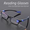 Blue Light Blocking Presbyopia Eyeglasses TR90 Dual Color Frame Reading Glasses Men Hyperopia Optical Ultra Light Eyewear