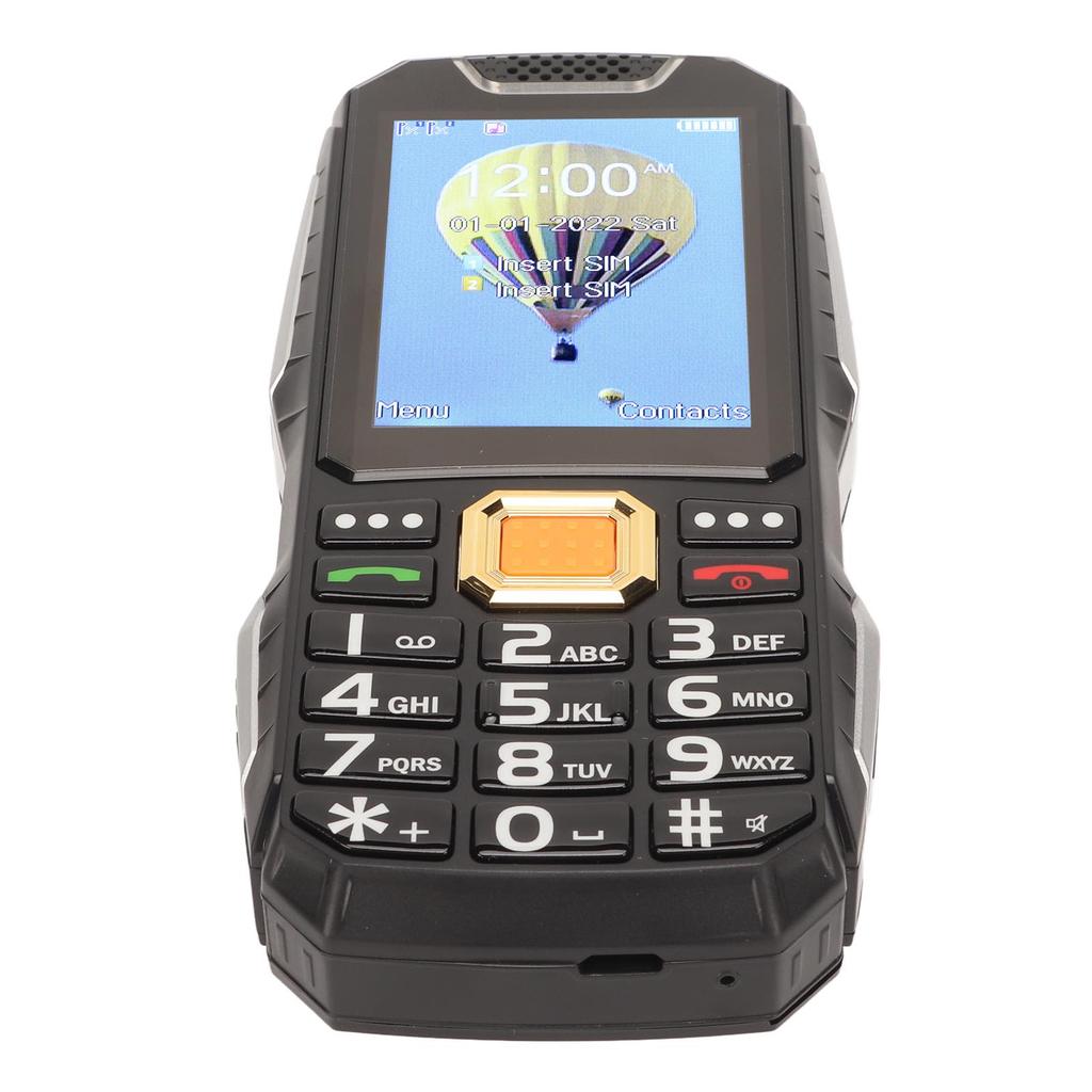 2G старший сотовый телефон 2.8in HD экран 3D большая кнопка две карты старший сотовый телефон с фонариком черный