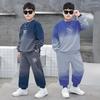 Осенний хлопковый худи и спортивный костюм для мальчиков большого размера 2024 - Очень свободный крой, Стильный комплект из двух предметов