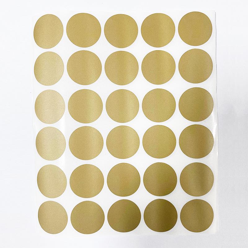 Набор из 30 золотых стикеров с царапающимся покрытием, 1 дюйм, для DIY скретч-карт