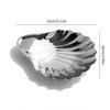 Поднос для закусок в форме ракушки из нержавеющей стали, тарелка для украшений для элегантной сервировки и компактного хранения, кухонная столовая посуда
