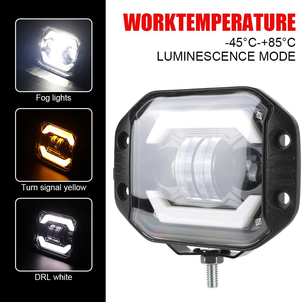 Рабочий свет дальнего/ближнего света 12 В водонепроницаемый для скрытого монтажа для внедорожника Jeep Truck Off Road 4X4 Автомобильный светодиодный прожектор 5 дюймов