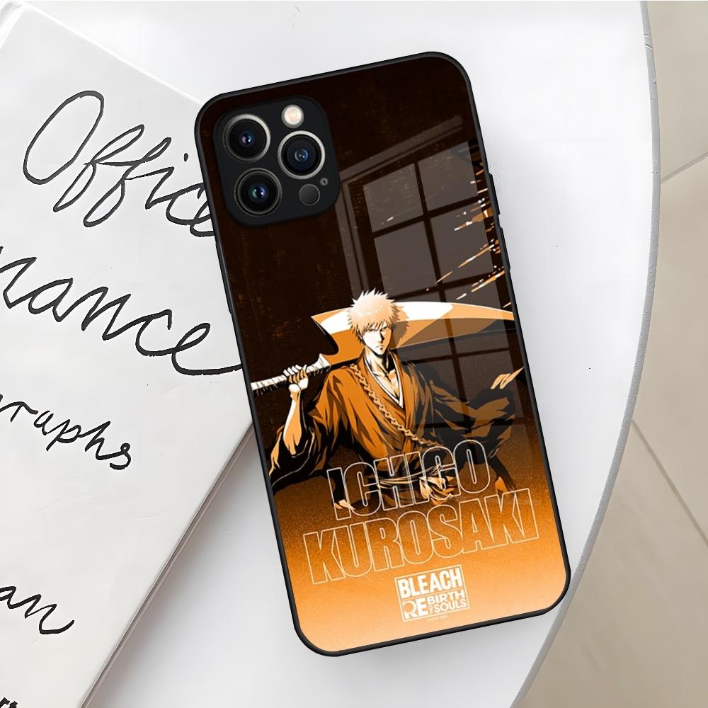 Чехол для телефона Bleach Kurosaki Ichigo для Iphone 17 16 Air 15 14 12 11 13 Pro Max Mini X Xr Xs Se Puls стеклянная крышка