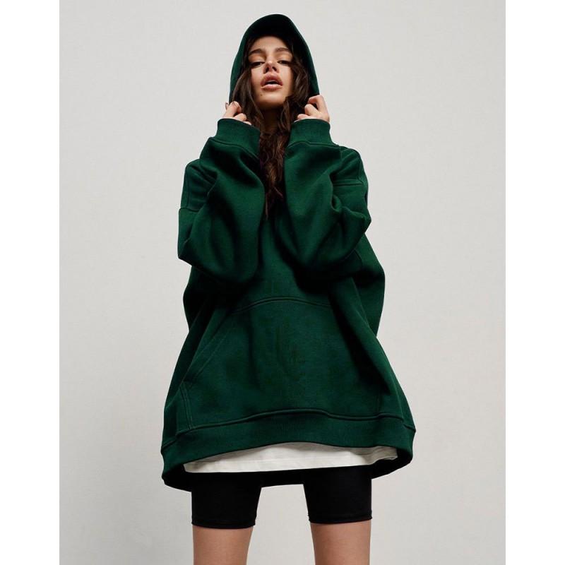 Hoodie Women Men Street Style Fleece Sweatshirt Loose Fit With Pocket Fall Winter