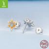 Spring Small Yellow Flower Stud Earrings For Women, Small Fresh And Sweet Design S925 Silver Exquisite Stud Earrings.