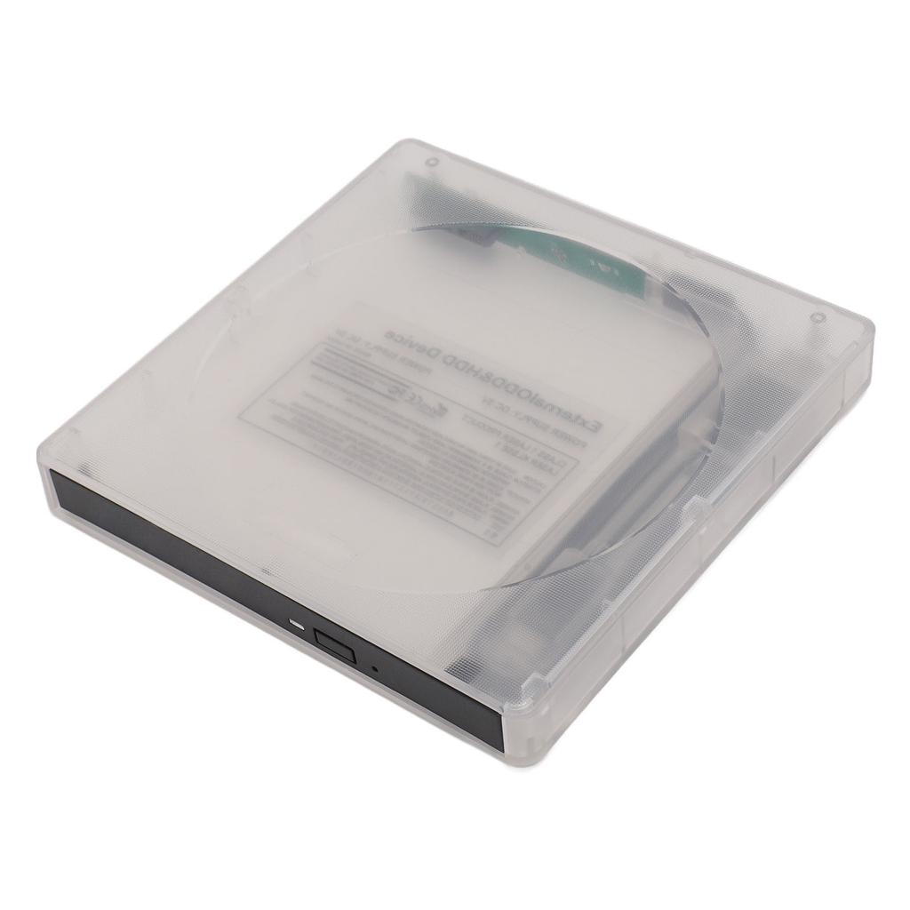 Optical Drive Enclosure Type C USB3.0 5Gbps Clear External CD DVD BD Drive Box for Laptop 12.7mm