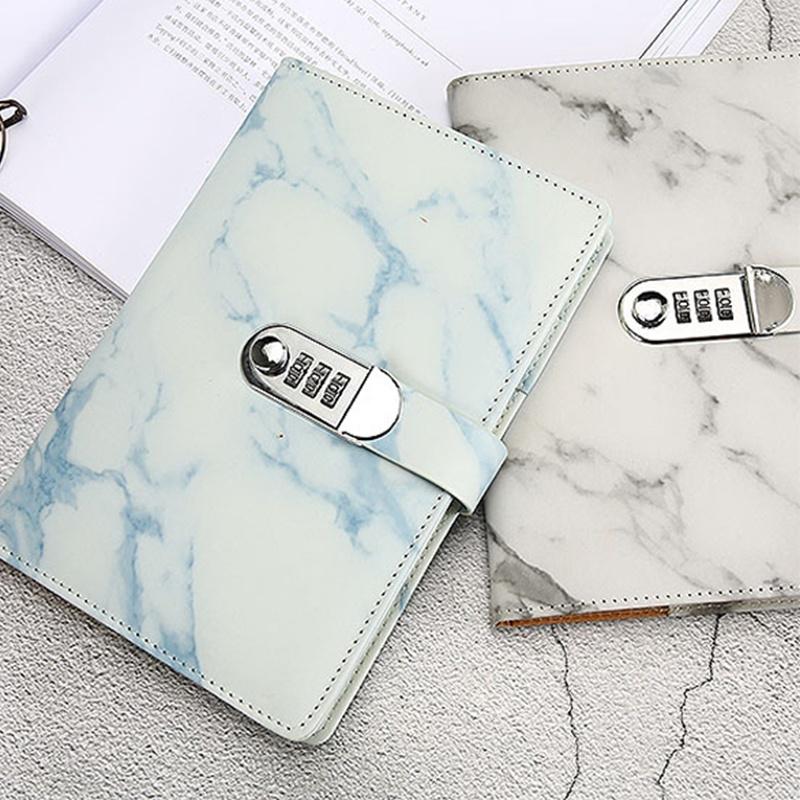 Новый школьный блокнот, бумага, 100 листов, личный дневник с кодом замка, толстый кожаный блокнот, офисные школьные принадлежности, подарок