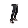 Li Ning Sports Lifestyle Series Fashion Logo Print Pattern Spliced Elastic Waist Tapered Knit Joggers Men Joggers Black AKLT607-2