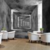 3d Photo Wallpaper Grey Cement Wall Space Corridor Murals Living Room Restaurant Cafe Wall Mural