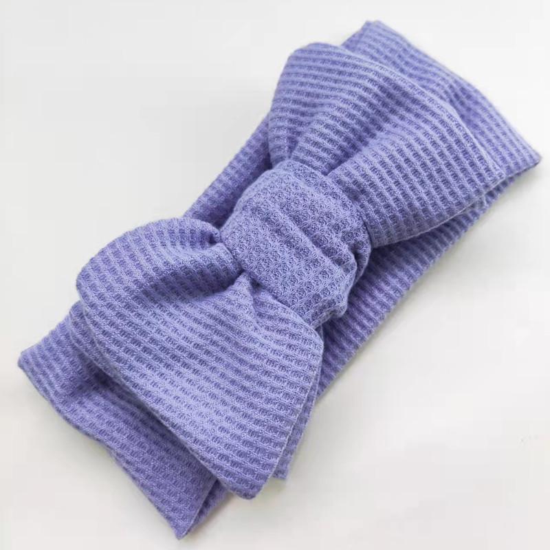 Европейский и американский ручной работы аксессуар для волос для младенцев: Большой Бант Двухслойная Вафельная Повязка на Голову для Детей