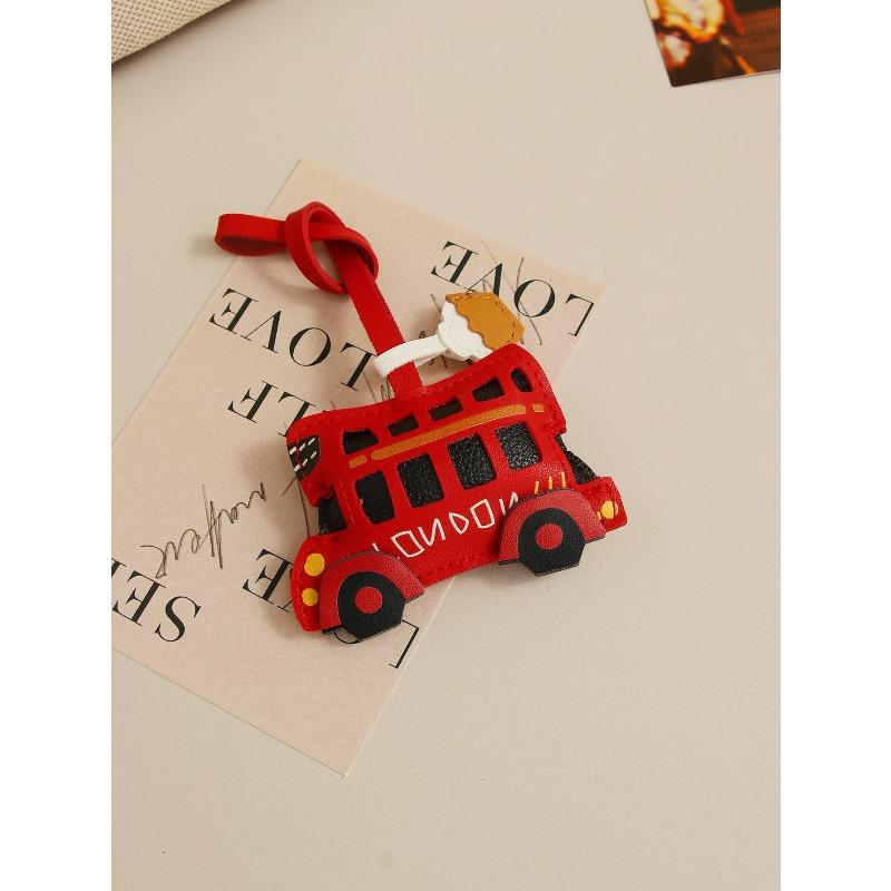 Европа, Америка, Лондонский Автобус Кожаная Сумка Брелок Аксессуары Ручная Работа Кофейная Чашка Простой Кулон для Сумки