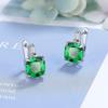 European & American Zircon Diamond Earrings with Large Stone - Trendy Zircon Ear Clips & Studs Jewelry