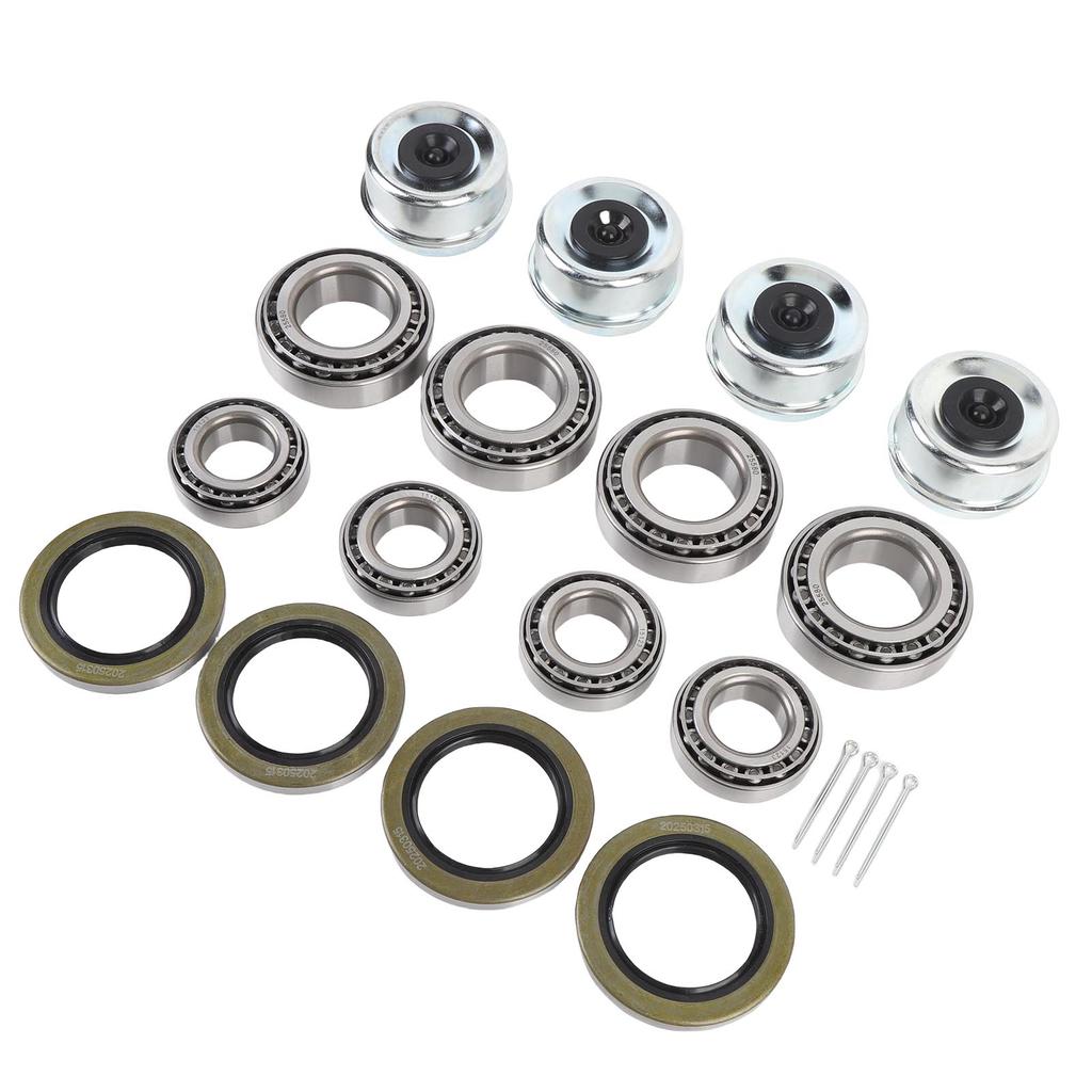 4 Set Trailer Wheel Hub Kit 25520 15123 245 Bearings 21333TB 10 10 22333TB 10 36 Seal Cotter Pin Fit 5200 6000lb Axles