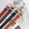 Pu Spring Womens Leather Skinny Belt Metal Pin Buckle Outdoor Leisure Waist Belt