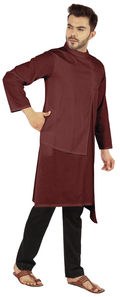 Atasi Индийский дизайнерский Курта для мужской вечерней одежды Однотонный цвет Этнический Длинный