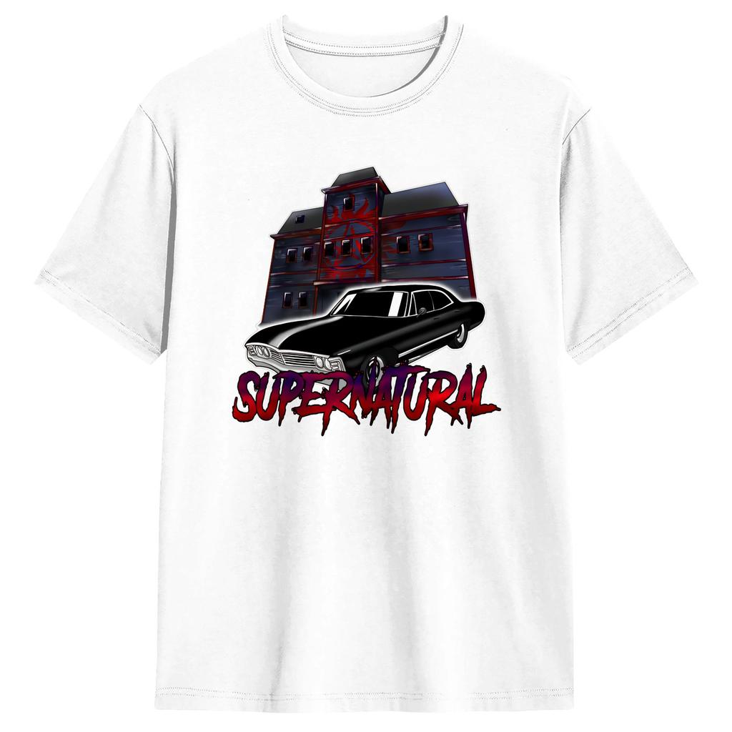 SupernaturAl Impala  TShirt Summer  Cotton T Shirts For Male Hip Hop Pattern Tshirt Short Sleeve Classic Tees