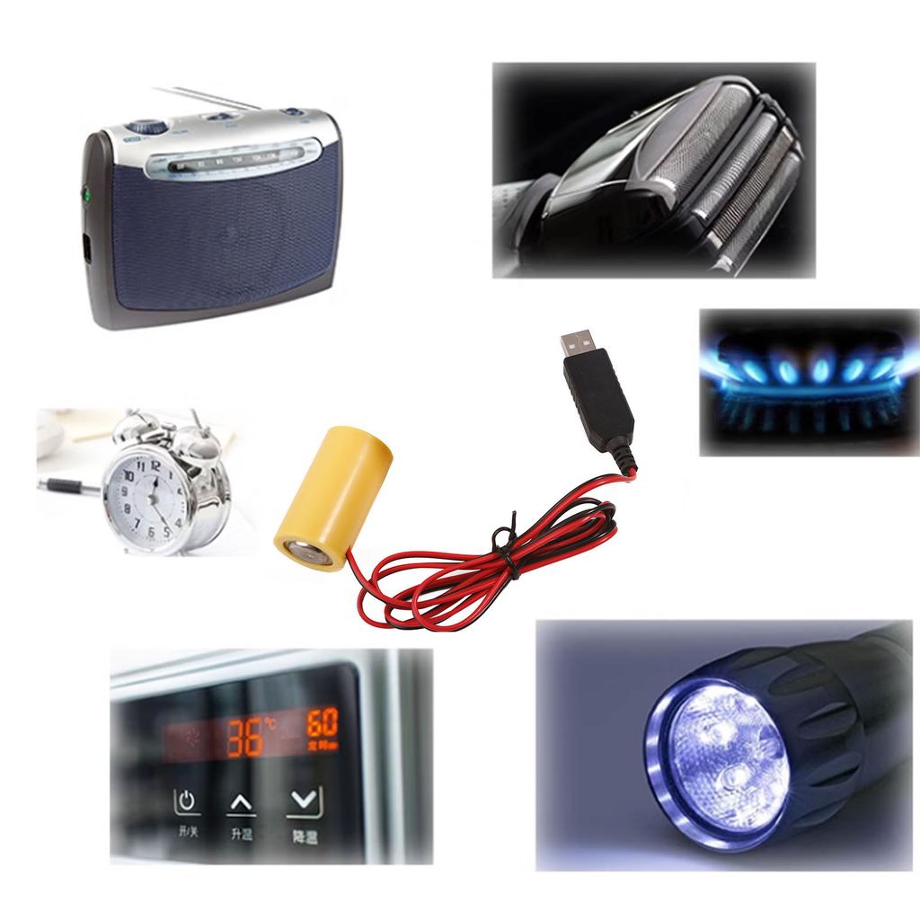 USB до 4,5 В LR14 C, кабель для устранения батареи, шнур-пустышка, провод питания от батареи для игрушек/контроллеров/газового водонагревателя