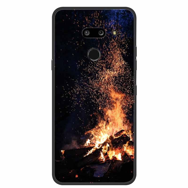 Для LG G8 G8S ThinQ Черные Чехлы Мягкий Силикон ТПУ Чехлы для Телефона Для G 8 S 8S ThinQ Роскошная Задняя Крышка Funda Мультяшный Чехол Para Capa