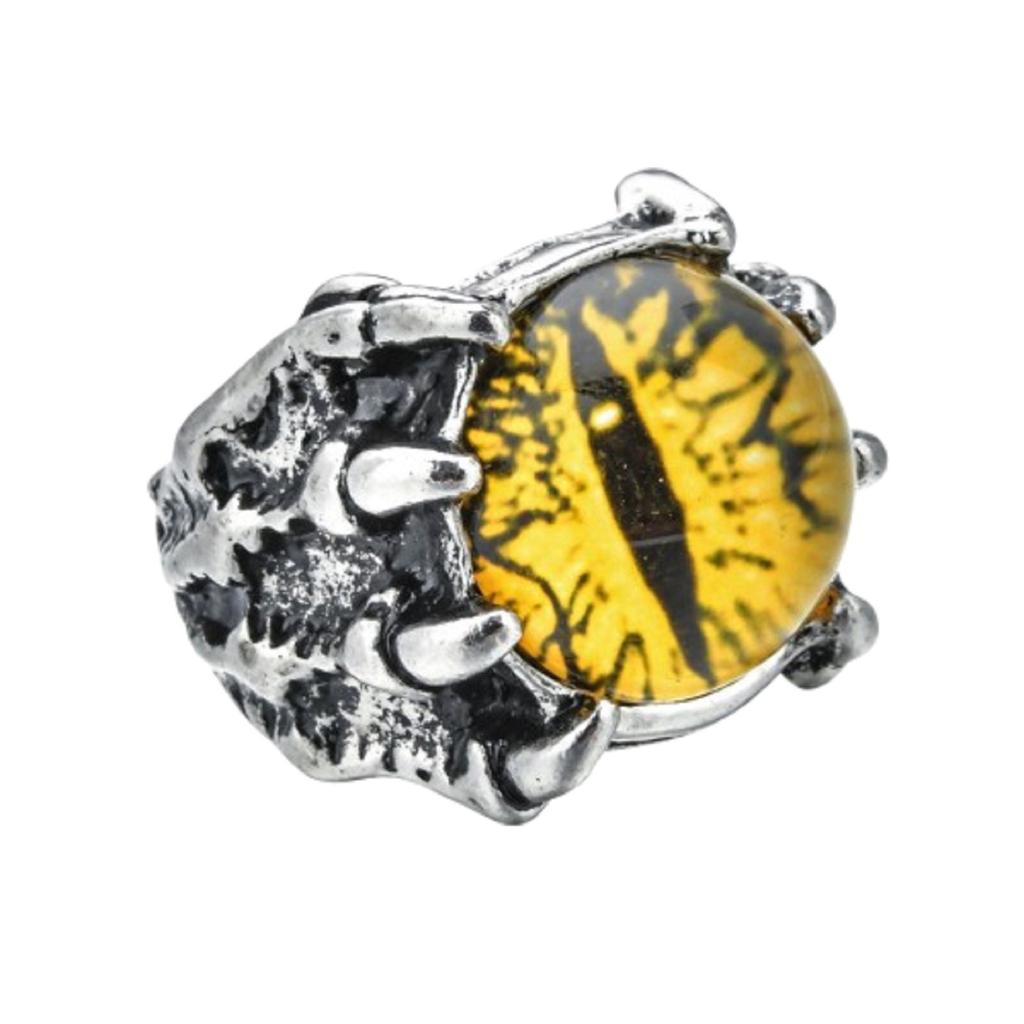 Крутое кольцо с когтями дракона Eagley Claws Eye Ring, индивидуальное панк-кольцо Devil Eye Open Ring для мужчин и женщин в стиле ретро, ювелирные изделия для рук